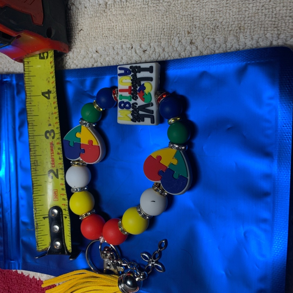 Colorful Puzzle Piec key Bracelet